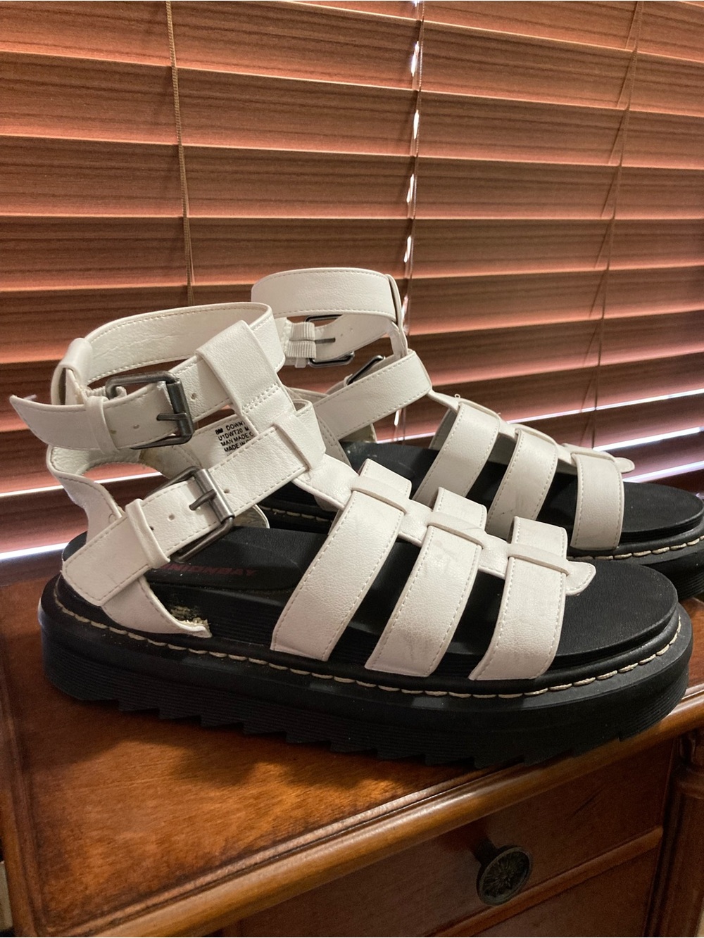 UNIONBAY White Multi-Strap Platform Gladiator Sandals
